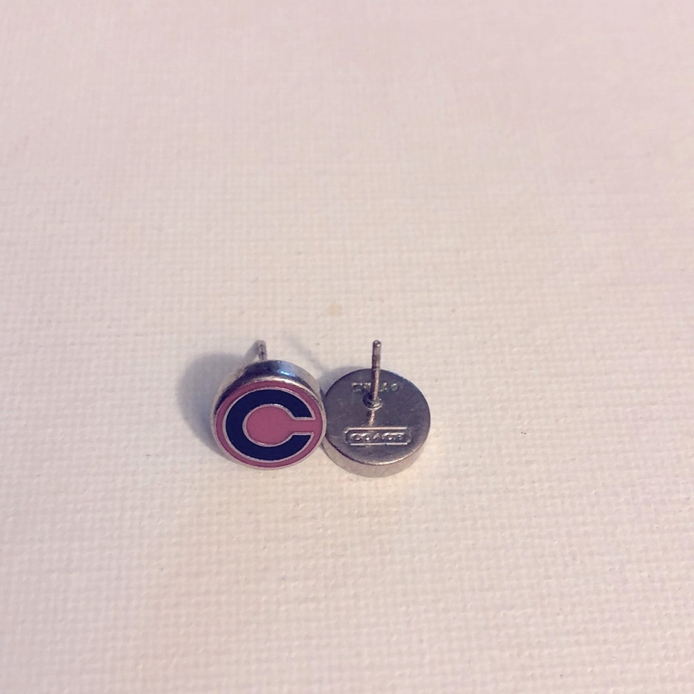 coach signature c multi colored earring